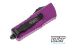 Microtech 238-1VI Mini Troodon D/E - Violet Handle - Black Blade Microtech 238-1VI Mini Troodon D/E - Violet Handle - Black Blade