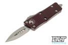 Microtech 238-4MR Mini Troodon D/E - Merlot Red Handle - Satin Blade Microtech 238-4MR Mini Troodon D/E - Merlot Red Handle - Satin Blade