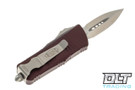 Microtech 238-4MR Mini Troodon D/E - Merlot Red Handle - Satin Blade Microtech 238-4MR Mini Troodon D/E - Merlot Red Handle - Satin Blade