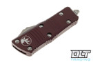 Microtech 238-4MR Mini Troodon D/E - Merlot Red Handle - Satin Blade Microtech 238-4MR Mini Troodon D/E - Merlot Red Handle - Satin Blade