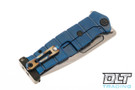 Medford USMC Fighter Flipper - Tumbled MagnaCut - Flamed & Blue Anodized Titanium - Black Hardware - Flamed Clip #2