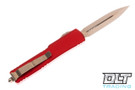 Microtech 147-13RD UTX-70 D/E - Red Handle - Bronze Blade