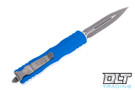 Microtech 225-12APBL Dirac D/E - Blue Handle - Apocalyptic Blade