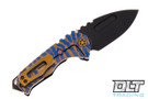 Medford Praetorian Genesis T Drop Point - PVD 3V - Bronze & Violet Tremors Sculpting - Violet & Bronze Hardware - Bronze Clip
