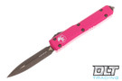 Microtech 122-13APPK Ultratech D/E - Pink Handle - Bronze Apocalyptic Blade