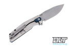 Kershaw Lucid 2036 - Stonewashed Clip Point - Blue & Stainless Handle