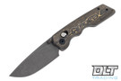 Attn2Detail MK 3 Medium Drop Point Rising Grind - Blackwash S30V - Gold Fat Carbon