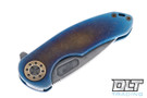 Curtiss F3 Medium Flipper - Spear Point Tanto MagnaCut - Ombre Stonewash Titanium - Bronze Hardware
