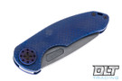 Curtiss F3 Medium Non Flipper - Wharncliffe MagnaCut - SPM Milling - Blue Stonewash Titanium - Blasted Blue Hardware