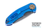 Curtiss F3 Medium Non Flipper - Wharncliffe MagnaCut - SPM Milling - Aqua Stonewash Titanium - Bronze Hardware