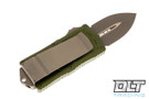 Microtech 157-13APOD Exocet D/E - OD Green Handle - Bronze Apocalyptic Blade