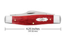 Case Large Stockman - Old Red Smooth Bone