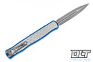 Heretic Cleric II D/E - Blue Aluminum - Stonewashed Stainless Inlay - Stonewashed MagnaCut