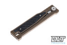 Reate EXO 3V Drop Point - Bronze Anodized Titanium - Marbled Carbon Fiber