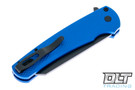 Pro-Tech Malibu Reverse Tanto - Textured Blue Handle - Black DLC M390 Blade