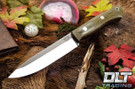 Bark River Aurora II 3V Green Canvas Micarta - Red Liners
