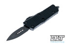 Microtech 238-16S Mini Troodon D/E - Black Handle - Damascus Blade - Signature Series