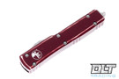 Microtech 147-10DMR UTX-70 D/E - Distressed Merlot Red Handle - Apocalyptic Blade