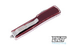 Microtech 147-10DMR UTX-70 D/E - Distressed Merlot Red Handle - Apocalyptic Blade