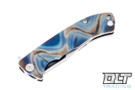 Vehement Mongrel S45VN - Flamed & Tumbled Titanium - Tumbled Blade #14