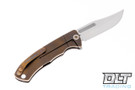 Vehement Mongrel S45VN - Flamed & Bronze Anodized Titanium - Tumbled Blade - Bronze Hardware #16