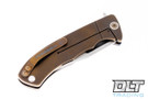 Vehement Mongrel S45VN - Flamed & Bronze Anodized Titanium - Tumbled Blade - Bronze Hardware #16