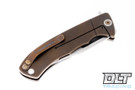 Vehement Mongrel S45VN - Flamed & Bronze Anodized Titanium - Tumbled Blade - Bronze Hardware #15