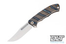 Vehement Mongrel S45VN - Flamed & Bronze Anodized Titanium - Tumbled Blade - Bronze Hardware #4