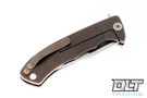 Vehement Mongrel S45VN - Flamed & Bronze Anodized Titanium - Tumbled Blade - Bronze Hardware #4
