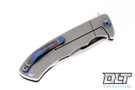 Vehement Mongrel S45VN - Tumbled Titanium - Tumbled Blade - Flamed Hardware