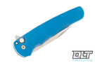 Pro-Tech Custom Malibu - Machined Titanium - Blue Anodized - Hand Ground & Mirror Polished Wharncliffe Blade