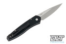 Pro-Tech Newport - Black Handle - Ivory Micarta Inlay - Stonewashed Blade Pro-Tech Newport - Black Handle - Ivory Micarta Inlay - Stonewashed Blade