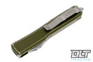 Microtech 122-D12DOD Ultratech D/E - Distressed OD Green Handle - Apocalyptic Blade