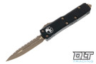 Microtech 232-15AP UTX-85 D/E - Black Handle - Apocalyptic Blade