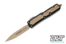 Microtech 126-13BIS Daytona D/E - Black Handle - Bronze Brute Inlay - Bronze Apocalyptic Blade - Signature Series