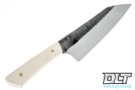 Edge Knife Works 7" Asian Chef - White Linen Micarta #1