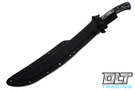 RMJ Tactical Wyvern 3V - Textured Black Cerakote - Smooth Urban Camo G-10 - Blue Hardware