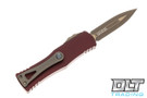 Microtech 702-13APMR Hera D/E - Merlot Red Handle - Bronze Apocalyptic Blade