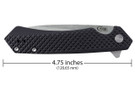 Case Kinzua - Black Crosshatch Anodized Aluminum - Spear Point