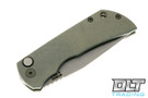 McNees PM Mac 2 3.5" Auto - Green Anodized Titanium - Green Hardware - MagnaCut Blade