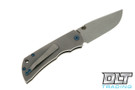 McNees PM Mac 2 3.5" Auto - Stonewashed Titanium - Blue Hardware - MagnaCut Blade