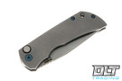 McNees PM Mac 2 3.5" Auto - Stonewashed Titanium - Blue Hardware - MagnaCut Blade