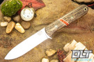 Bark River Mini Kephart 3V Bog Oak - Red Dino Bone Spacer - White Liners - Mosaic Pins