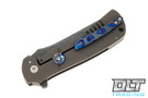 Melvin Lozada Custom EVO-R - Wavepool Chad Nichols Damascus - Bronze Anodized Titanium Handle - Black Timascus Clip - Damascus Back Spacer