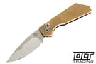Pro-Tech Strider PT+ Custom - Bronze Handle - Compound Ground Blade