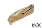 Pro-Tech Strider PT+ Custom - Bronze Handle - Compound Ground Blade