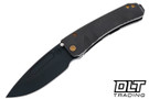 Medford Midi Marauder Drop Point - PVD S90V - PVD Titanium - Bronze Hardware & Clip