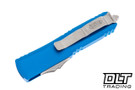 Microtech 233-4BL UTX-85 T/E - Blue Handle - Satin Blade
