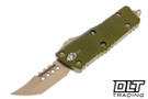 Microtech 819-13ODS Mini Troodon Hellhound - OD Green Handle - Bronze Blade - Signature Series
