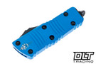 Microtech 819-1BLS Mini Troodon Hellhound - Blue Handle - Black Blade - Signature Series